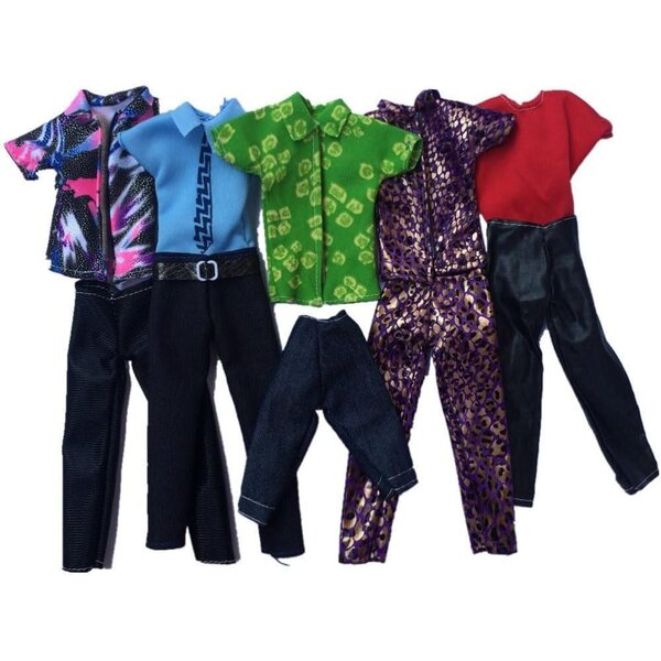 Set 5 Vestiti Casual per Bambole Maschili 30 cm - Abbigliamento Sicuro e Colorato