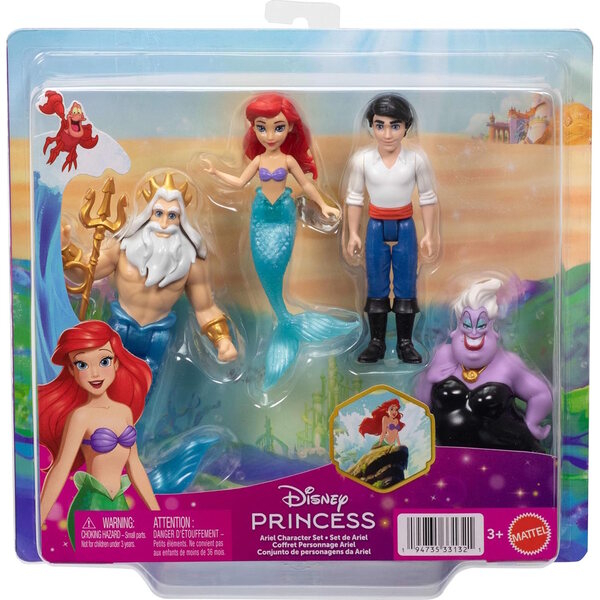 Set 4 LALLEGDE LA SIRENETTA ARIEL: Ariel, Eric, Re Tritone, Ursula Disney