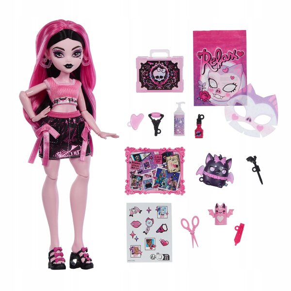Die anderen Monster High Draculaura Self-Care-Geheimnisse mit 13 Zubehörteilen zum Entspannen und Spielen