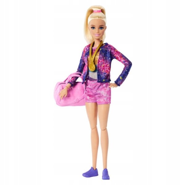 Barbie Gimnastyczka mit komplettem Zubehörset - Sportpuppe 3+