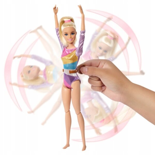 Barbie Gimnastyczka mit komplettem Zubehörset - Sportpuppe 3+
