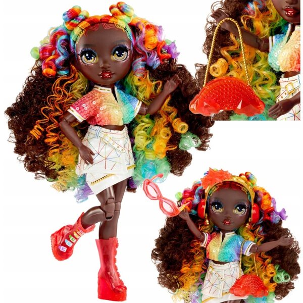 Bambola Rainbow High Iris con Set Accessori e Kit DIY per Creare Cristalli