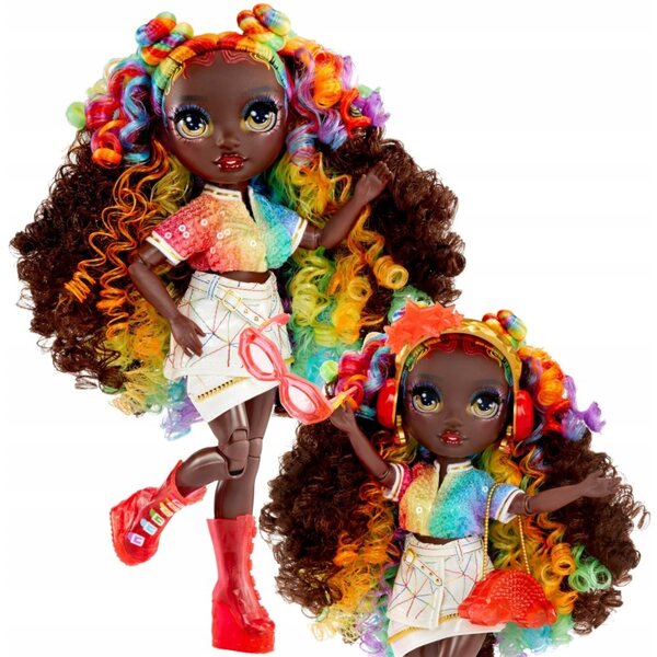 Bambola Rainbow High Iris con Set Accessori e Kit DIY per Creare Cristalli
