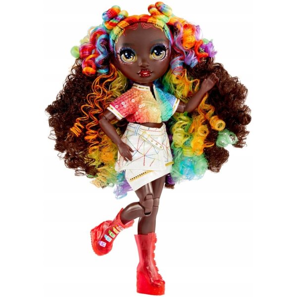 Bambola Rainbow High Iris con Set Accessori e Kit DIY per Creare Cristalli