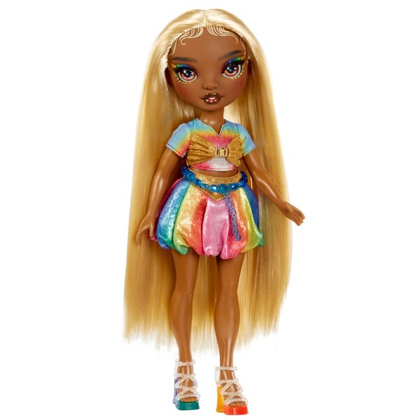 Bambola Rainbow High Meline con Gessetti per Capelli e Accessori Fashion 9 cm