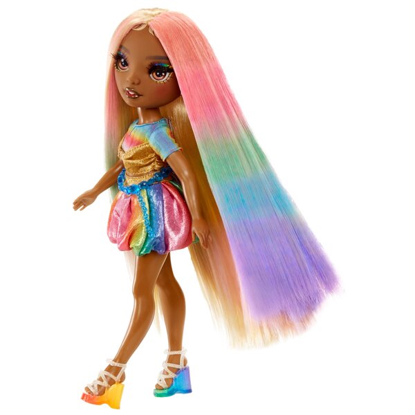 Bambola Rainbow High Meline con Gessetti per Capelli e Accessori Fashion 9 cm