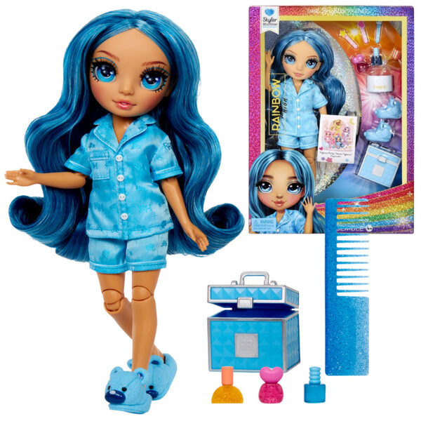 Bambola Rainbow High Skyler Bradshaw con pigiama e accessori 22 cm