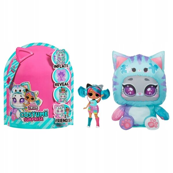 LOL Surprise Tweens Costume Emma Emo con Costume Gonfiabile da Gatto Turchese