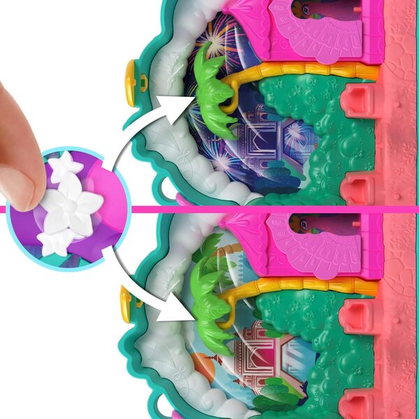 Polly Pocket Pavone Giardino - Set con 2 micro bambole e 12 accessori per bambini 4+