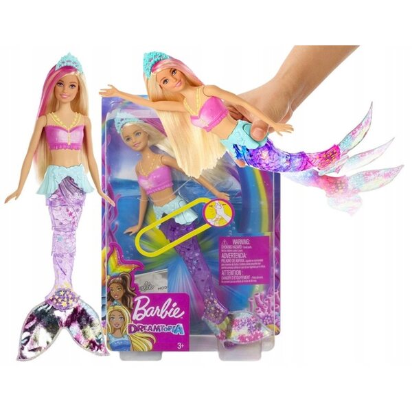 Barbie Dreamtopia Magische Meerjungfrau mit Lichteffekten und Schwimmbewegung