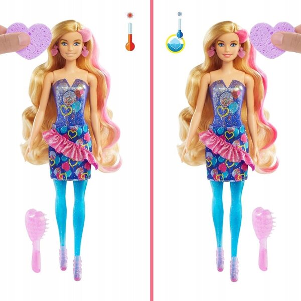 Barbie Color Reveal Party – Puppe mit 7 Überraschungen, 29 cm, Mattel