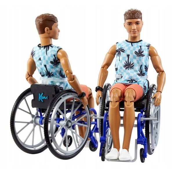 Barbie Ken im Rollstuhl mit Zubehör, 29 cm Modepuppe +3 Jahre