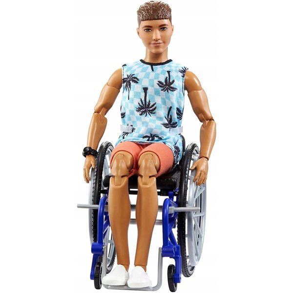 Barbie Ken im Rollstuhl mit Zubehör, 29 cm Modepuppe +3 Jahre