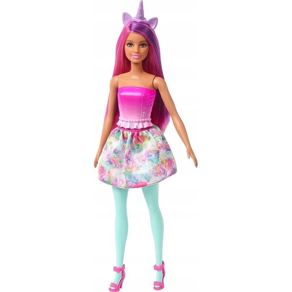 Barbie Dreamtopia 3 in 1 mit Meerjungfrauen-, Einhorn- und Prinzessinnenkleidern 29 cm