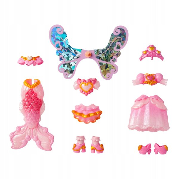 KookyLoos Hearts MAGICBOX: bambola trasformabile principessa, sirena e fata 3+