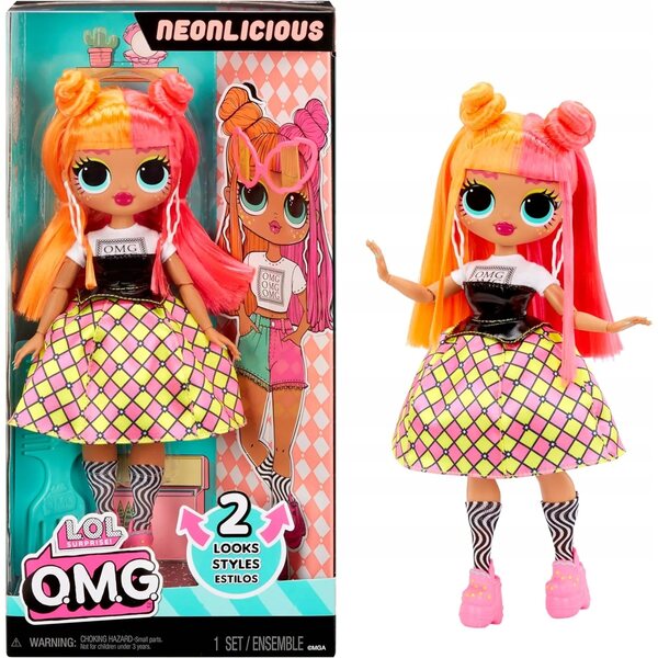 L.O.L. Überraschung O.M.G. Neonlicious – Modepuppe mit buntem Outfit und Accessoires