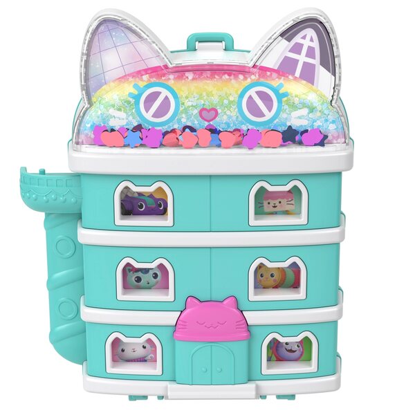 Polly Pocket Gabby's Dollhouse Set : Maisonnette compacte avec accessoires de meubles