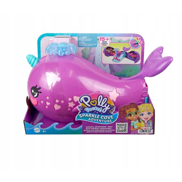 Polly Pocket Narwhal U-Boot mit Zubehör und interaktiven Funktionen Mattel