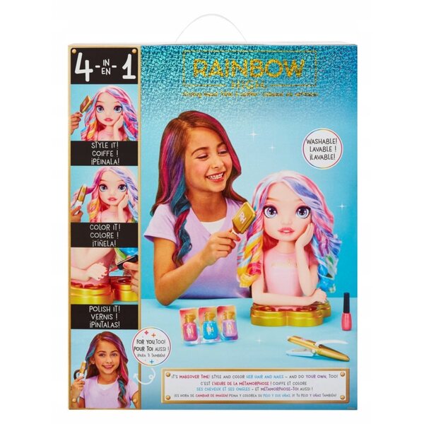 Rainbow High Testa per Acconciature Bella Parker per Styling e Trucco Bambini