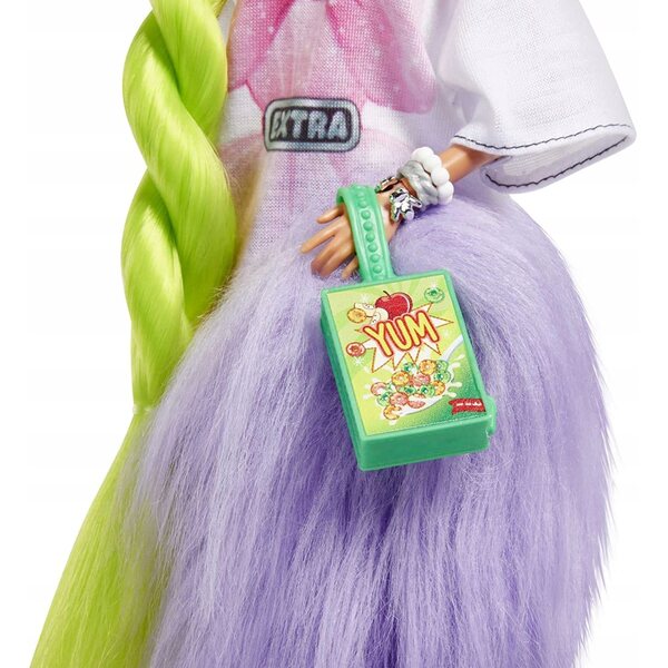 Barbie Extra con peluche e accessori – Bambola moda neon per bambini 3+