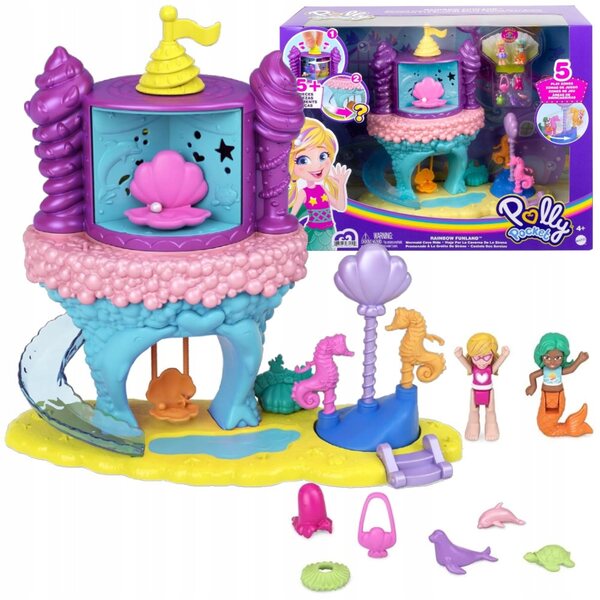 Mattel Polly Pocket Lunapark Zatoka Syren mit 2 Puppen und 15 Zubehörteilen