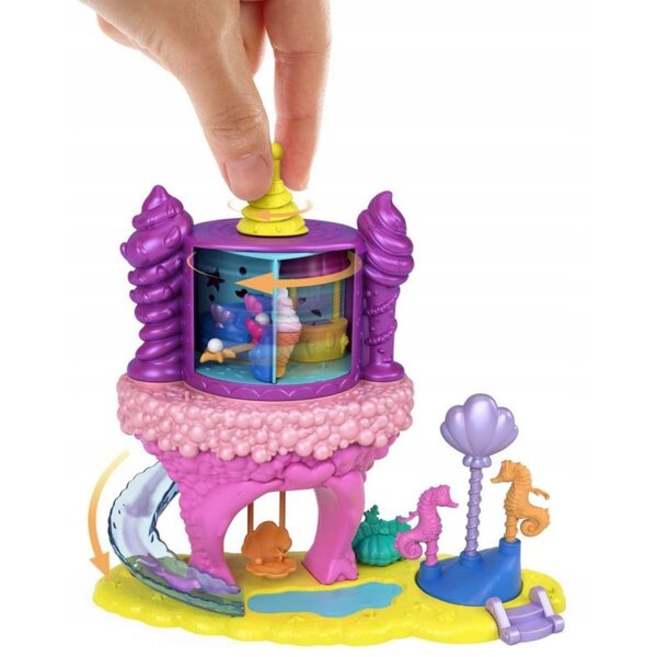 Mattel Polly Pocket Lunapark Zatoka Syren con 2 Bambole e 15 Accessori
