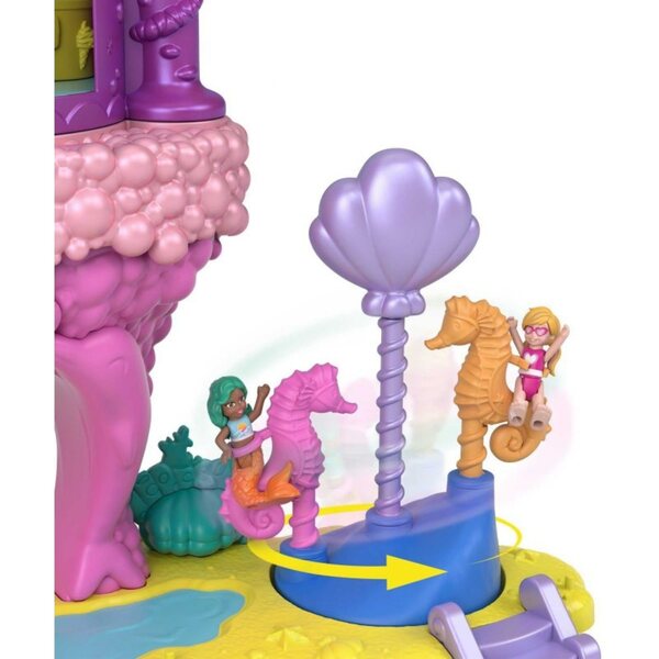 Mattel Polly Pocket Lunapark Zatoka Syren con 2 Bambole e 15 Accessori