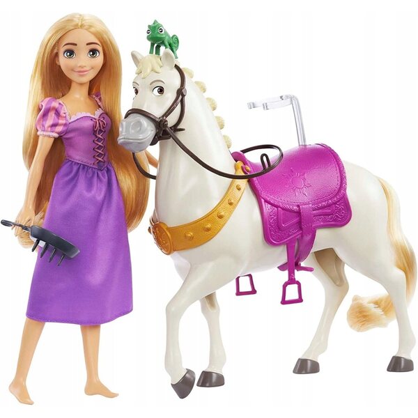 Bambola Rapunzel con cavallo Maximus Mattel - un giocattolo per bambini dai 3 anni