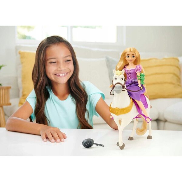 Bambola Rapunzel con cavallo Maximus Mattel - un giocattolo per bambini dai 3 anni