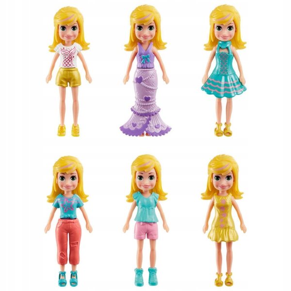Mattel Polly Pocket Set Fashion Seashine Sirena con Mini-Bambole e Accessori Sirena