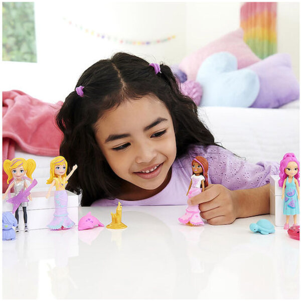 Mattel Polly Pocket Set Fashion Seashine Sirena con Mini-Bambole e Accessori Sirena