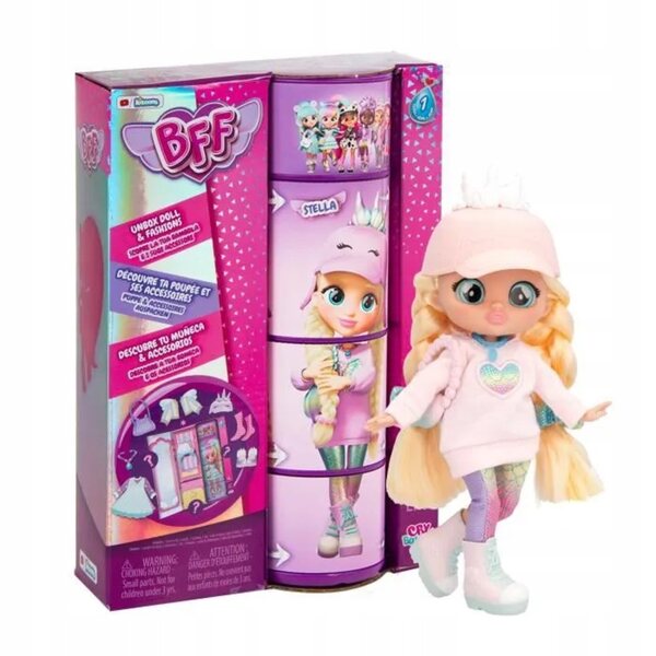 Cry Babies BFF Stella Modepuppe 20 cm mit Accessoires und trendiger Kleidung