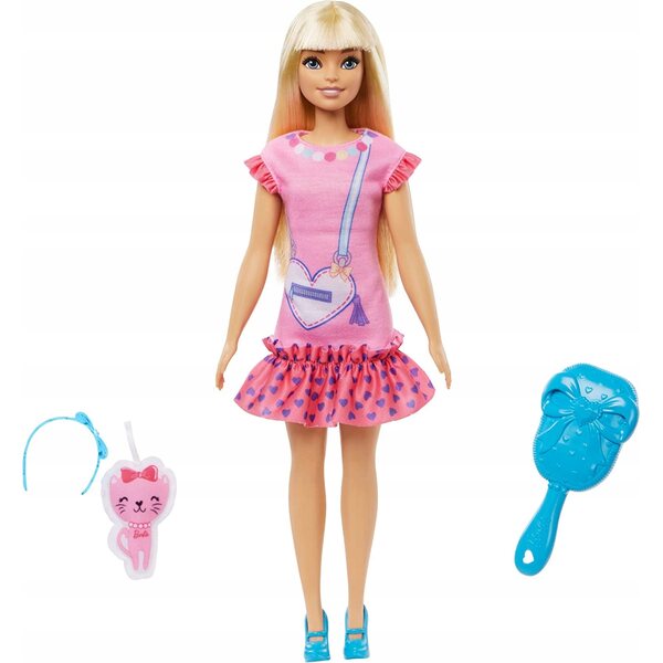 Barbie My First Doll mit Kätzchen – Malibu-Puppe 34 cm für Kinder ab 3 Jahren