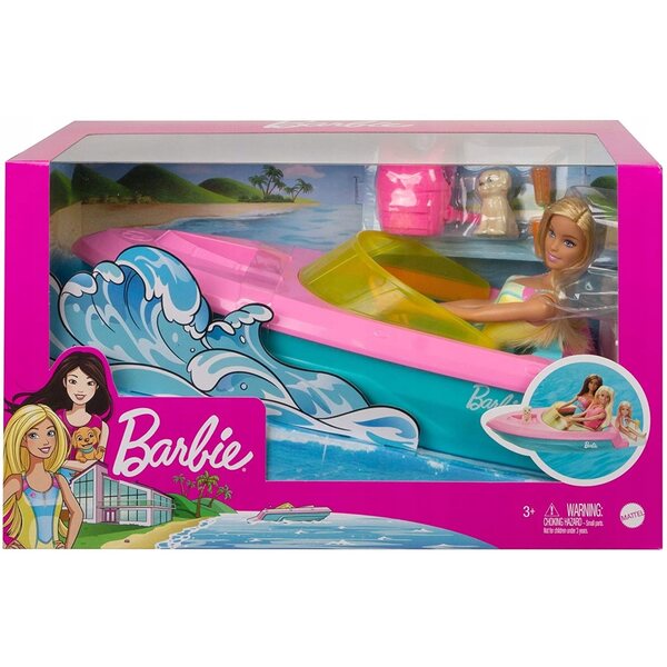 Barbie mit Roller und Spielzeugzubehör für Kinder ab 4 Jahren