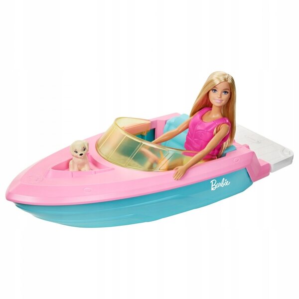 Barbie mit Roller und Spielzeugzubehör für Kinder ab 4 Jahren