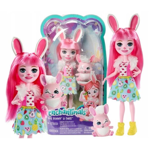 Enchantimals Bree Bunny with Twist – Puppe und Haustier für Kinder ab 4 Jahren