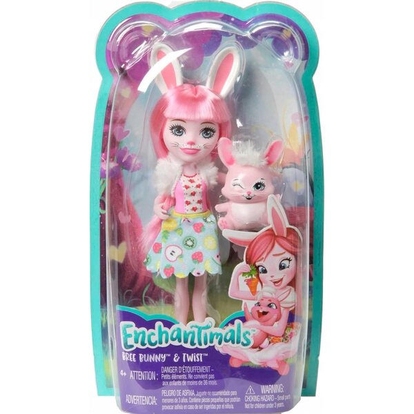 Enchantimals Bree Bunny with Twist – Puppe und Haustier für Kinder ab 4 Jahren