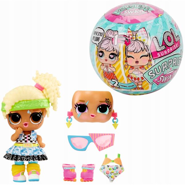 LOL Surprise Swap Tot Doll mit zwei Stilen und Zubehör, 3+