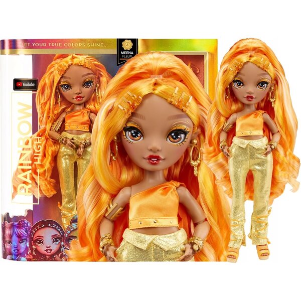 Bambola Rainbow High Meena Fleur con Vibrazioni e Certificazione CE per Bambini 6+