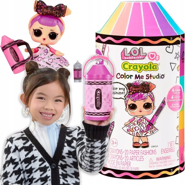 LALECZKA LOL CRAYOLA COLOR ME STUDIO TUBA NIESPODZIANKA KREDKA 505273