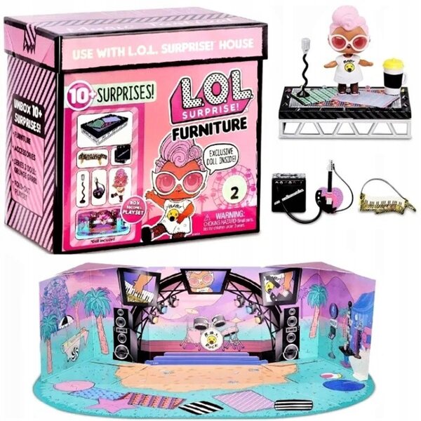 L.O.L. Überraschungsmöbelset mit Konzertszene und Grunge-Grrrl-Puppe