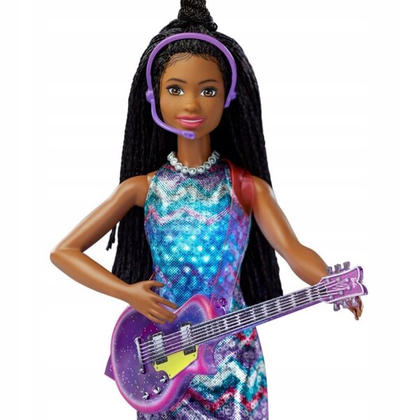 Barbie Big City Brooklyn mit Geräuschen, Lichtern, Mikrofon und Gitarre – Musikpuppe