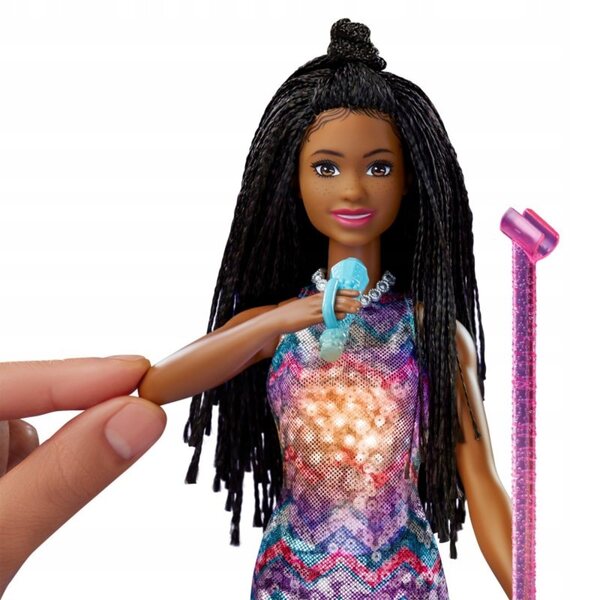 Barbie Big City Brooklyn mit Geräuschen, Lichtern, Mikrofon und Gitarre – Musikpuppe