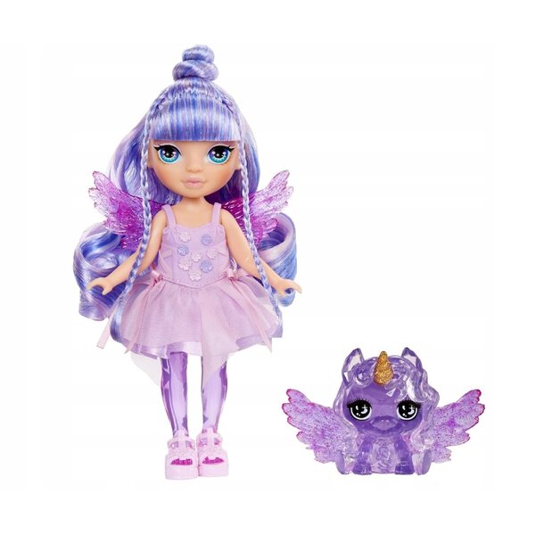 Amethyst Willow Modepuppe, lila Fee mit Pegasus und Accessoires