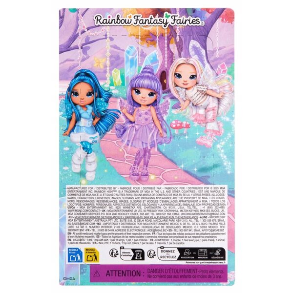 Amethyst Willow Modepuppe, lila Fee mit Pegasus und Accessoires