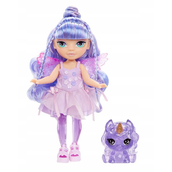 Amethyst Willow Modepuppe, lila Fee mit Pegasus und Accessoires