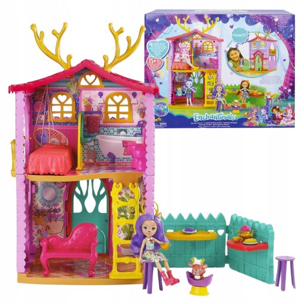 Enchantimals Kleines Rehkitzhaus mit Danessa-Puppe und Zubehör – Spiel für Kinder ab 4 Jahren