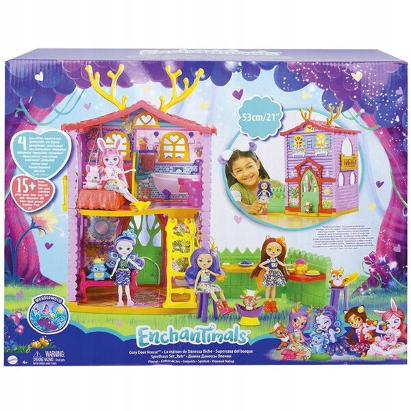 Enchantimals Kleines Rehkitzhaus mit Danessa-Puppe und Zubehör – Spiel für Kinder ab 4 Jahren