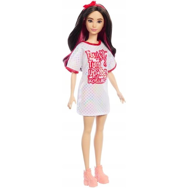 Barbie Fashionistas HRH12 mit gepunktetem Kleid und Twist 'n Turn-Stil von 1969