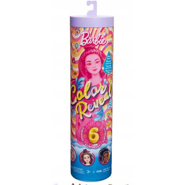 Barbie Color Reveal Puppe mit Überraschungen und stilvollen 60er-Jahre-Motivverwandlungen